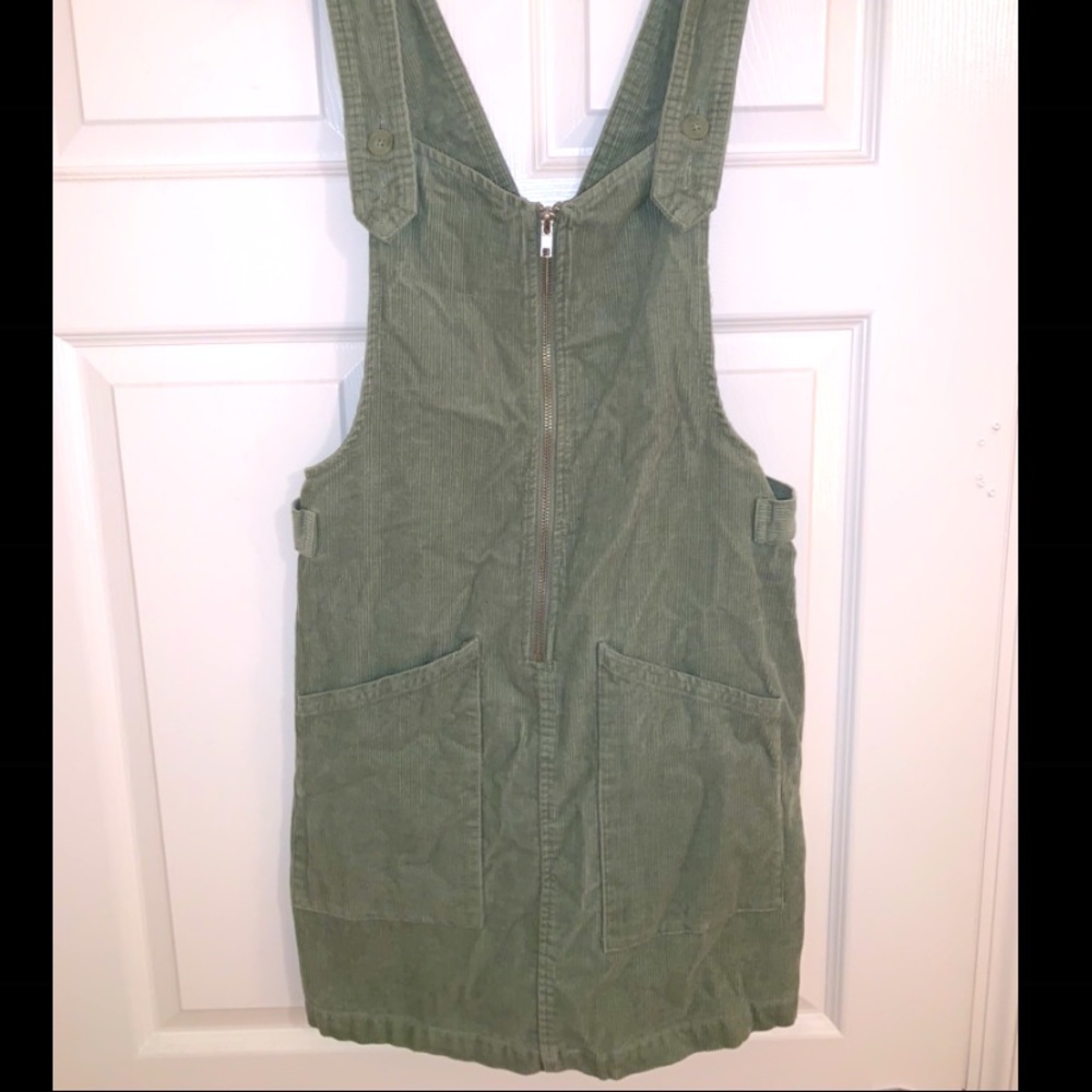Target, Wild Fable - small, green corduroy overall dress